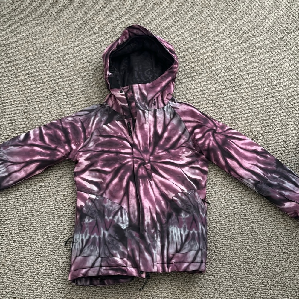 Volcom girls tie dye Size 10y ski jacket